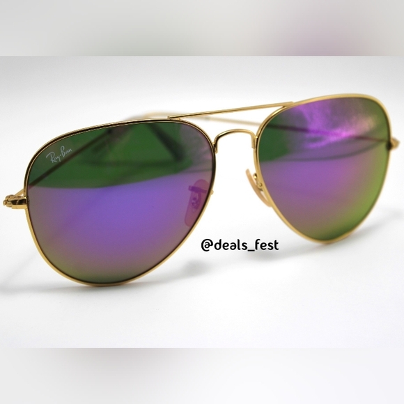 Model Display Ray-Ban Aviator Purple Mirror RB3025 main image 14